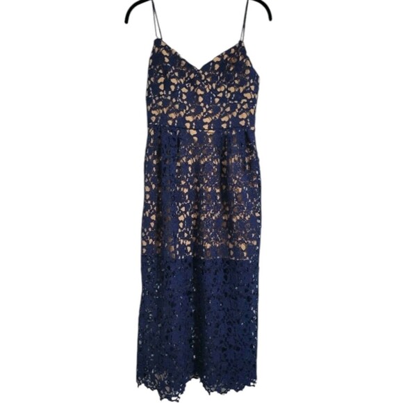 Revolve X Love Indie Bella Crochet Midi Dress By Toby Heart Ginger XS Overlay - Picture 5 of 6
